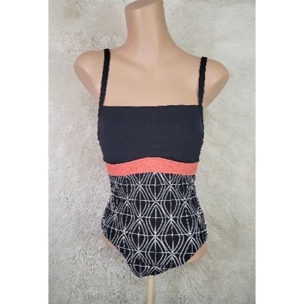 Seafolly Womens Size 10 Tide Pool Maillot Swimsuit Black Underwire Worn Once R